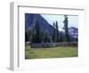 Log Cabin, Horse and Corral, Banff National Park, Alberta, Canada-Janis Miglavs-Framed Photographic Print