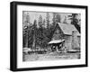 Log Cabin in Woods Used as Hotel-null-Framed Photographic Print