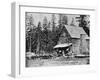 Log Cabin in Woods Used as Hotel-null-Framed Photographic Print