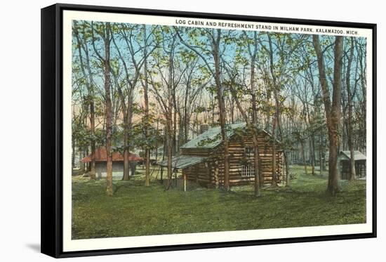 Log Cabin, Kalamazoo, Michigan-null-Framed Stretched Canvas