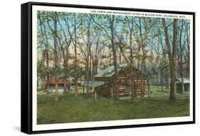 Log Cabin, Kalamazoo, Michigan-null-Framed Stretched Canvas