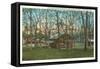 Log Cabin, Kalamazoo, Michigan-null-Framed Stretched Canvas