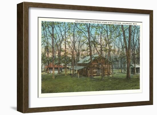 Log Cabin, Kalamazoo, Michigan-null-Framed Art Print