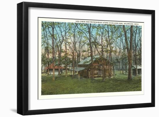 Log Cabin, Kalamazoo, Michigan-null-Framed Art Print