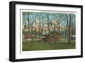 Log Cabin, Kalamazoo, Michigan-null-Framed Art Print