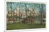 Log Cabin, Kalamazoo, Michigan-null-Mounted Art Print