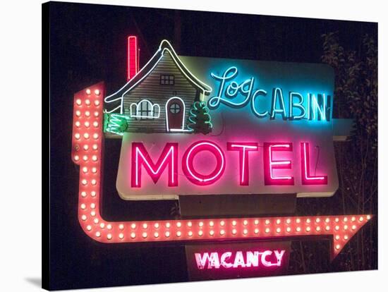 Log Cabin Motel, Montrose, Colorado, USA-Ethel Davies-Stretched Canvas