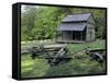 Log Cabin of John Oliver, Built in the 1820s, Great Smokey Mountains National Park, Tennessee-null-Framed Stretched Canvas