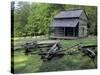 Log Cabin of John Oliver, Built in the 1820s, Great Smokey Mountains National Park, Tennessee-null-Stretched Canvas