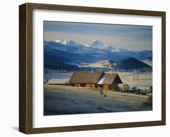 Log Cabin, Philipsburg, Granite County, Rocky Mountains, Montana, USA-Robert Francis-Framed Photographic Print