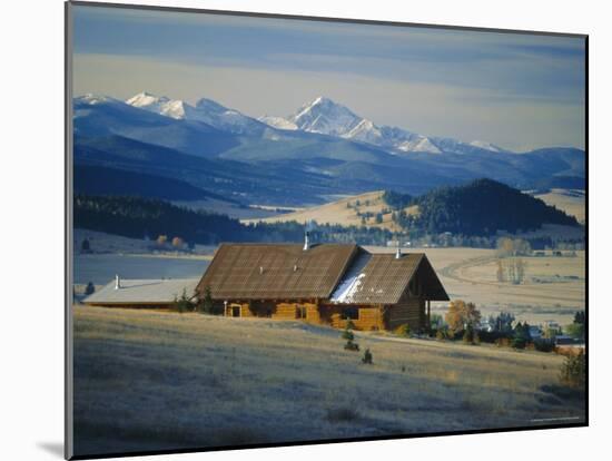 Log Cabin, Philipsburg, Granite County, Rocky Mountains, Montana, USA-Robert Francis-Mounted Photographic Print