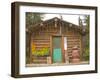 Log Cabin with Thermometer, Homer, Alaska, USA-Ellen Clark-Framed Photographic Print