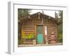 Log Cabin with Thermometer, Homer, Alaska, USA-Ellen Clark-Framed Photographic Print