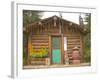 Log Cabin with Thermometer, Homer, Alaska, USA-Ellen Clark-Framed Photographic Print