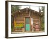 Log Cabin with Thermometer, Homer, Alaska, USA-Ellen Clark-Framed Photographic Print