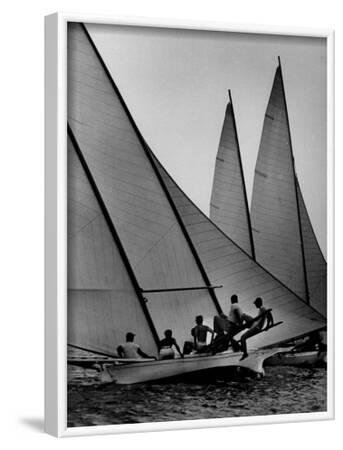 'Log Canoe Sailboats Racing on the Chesapeake Bay' Photographic Print ...