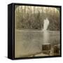 Log Flume, Oregon, Usa-Underwood & Underwood-Framed Stretched Canvas