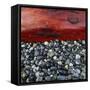 Log on Pebbles-Micha Pawlitzki-Framed Stretched Canvas