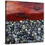 Log on Pebbles-Micha Pawlitzki-Stretched Canvas