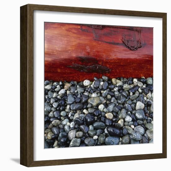 Log on Pebbles-Micha Pawlitzki-Framed Photographic Print