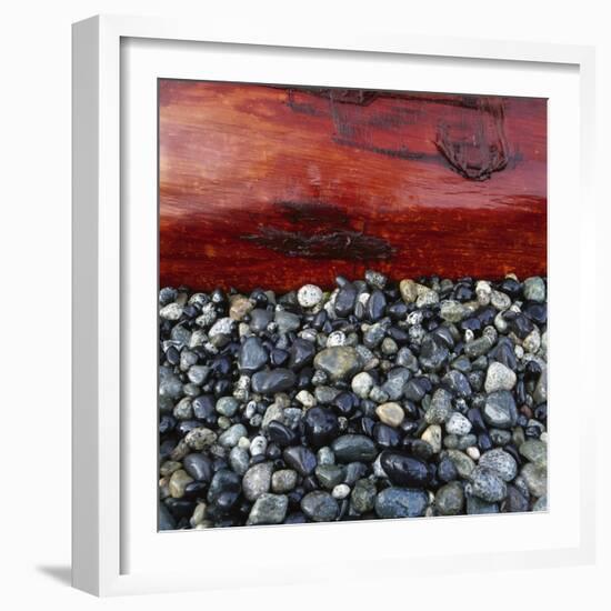 Log on Pebbles-Micha Pawlitzki-Framed Photographic Print