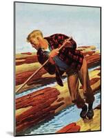 "Log Rolling," December 11, 1943-Fred Ludekens-Mounted Giclee Print