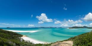 A panoramic view of the world-famous Whitehaven Beach on Whitsunday Island, Queensland, Australia-Logan Brown-Photographic Print