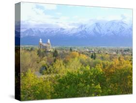 Logan City & Cache Valley at Sunset, Utah, USA-Scott T^ Smith-Stretched Canvas