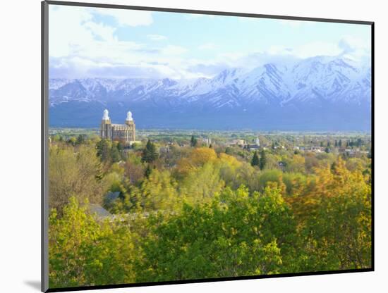 Logan City & Cache Valley at Sunset, Utah, USA-Scott T^ Smith-Mounted Photographic Print