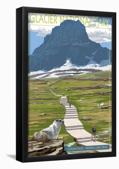 Logan Pass - Glacier National Park, Montana-null-Framed Poster