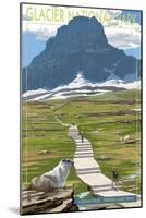 Logan Pass - Glacier National Park, Montana-Lantern Press-Mounted Art Print