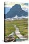 Logan Pass - Glacier National Park, Montana-Lantern Press-Stretched Canvas