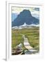 Logan Pass - Glacier National Park, Montana-Lantern Press-Framed Art Print