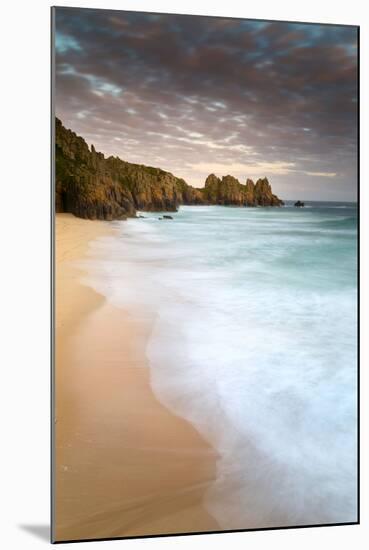 Logan Rock and Pedn Vounder Beach Sunset-null-Mounted Photographic Print