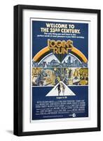 LOGAN'S RUN, Australian Poster, bottom from left: Michael York, Jenny Agutter, 1976-null-Framed Art Print