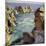 Logans Rock, Porthcurno Beach, Cornwall-Harold Harvey-Mounted Giclee Print
