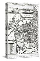 Loggan's Map of Oxford, Eastern Sheet, from 'Oxonia Illustrated', published 1675-David Loggan-Stretched Canvas