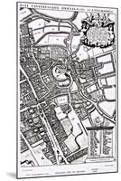 Loggan's Map of Oxford, Western Sheet, from 'Oxonia Illustrated', published 1675-David Loggan-Mounted Giclee Print