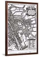 Loggan's Map of Oxford, Western Sheet, from 'Oxonia Illustrated', published 1675-David Loggan-Framed Giclee Print