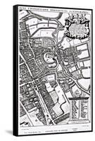 Loggan's Map of Oxford, Western Sheet, from 'Oxonia Illustrated', published 1675-David Loggan-Framed Stretched Canvas