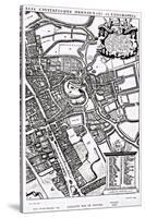 Loggan's Map of Oxford, Western Sheet, from 'Oxonia Illustrated', published 1675-David Loggan-Stretched Canvas