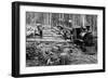 Loggers and Logging Locomotive-null-Framed Photographic Print