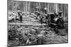 Loggers and Logging Locomotive-null-Mounted Photographic Print