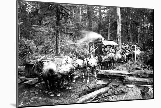 Loggers and Their Logs-Clark Kinsey-Mounted Art Print