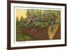 Loggers on Felled Tree, Washington-null-Framed Art Print