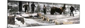 Loggers Using a "Go-Devil" Sledge in Minnesota, 1890s-null-Mounted Giclee Print