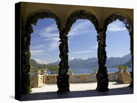 Loggia and Gardens of Villa del Balbianello on Punta di Lavedo, Lenno, Lake Como, Italy-Peter Barritt-Stretched Canvas