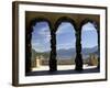 Loggia and Gardens of Villa del Balbianello on Punta di Lavedo, Lenno, Lake Como, Italy-Peter Barritt-Framed Photographic Print