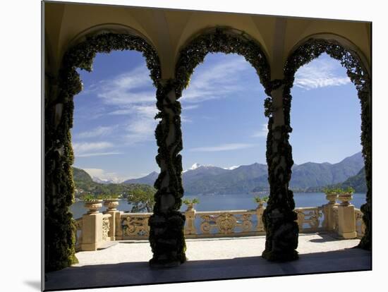 Loggia and Gardens of Villa del Balbianello on Punta di Lavedo, Lenno, Lake Como, Italy-Peter Barritt-Mounted Photographic Print