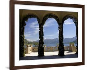 Loggia and Gardens of Villa del Balbianello on Punta di Lavedo, Lenno, Lake Como, Italy-Peter Barritt-Framed Photographic Print